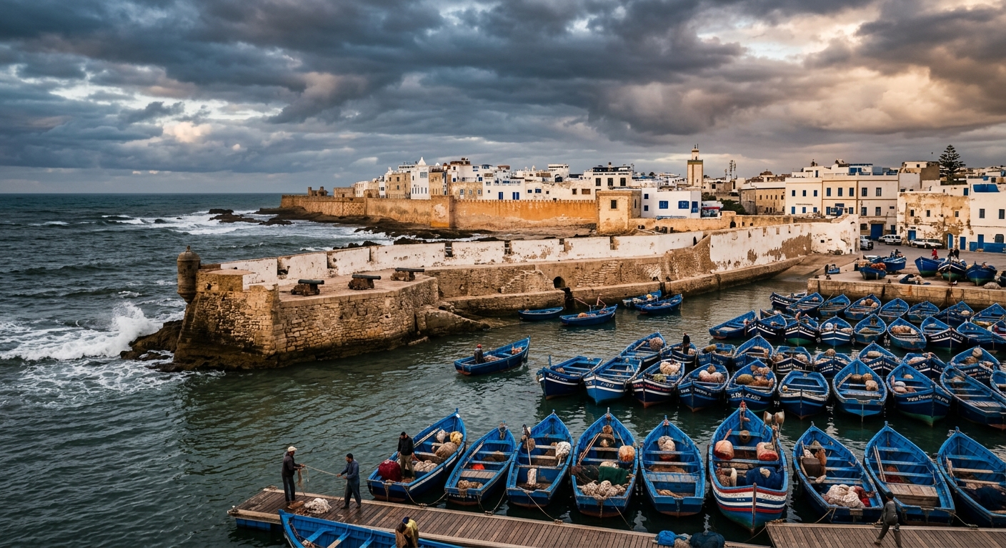 Essaouira ramparts & boats
